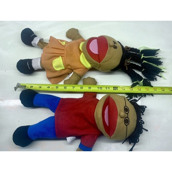 Set of 2 Happy Children Hand Puppets 14" Oriental Trading Company - Picture 6 of 7